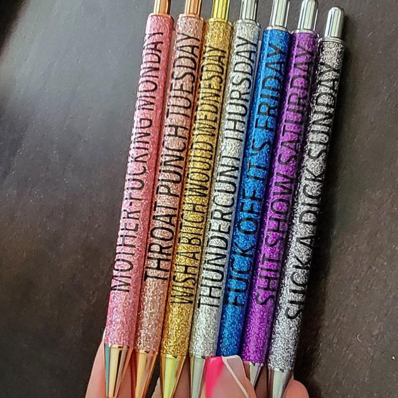 2022 Amazon New Interesting Pen 7 Pcs Set of Funny Ballpoint Pens 7pcs Funny Pens 