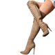 20 Winter High Suede Long High Heel Thin Heel Viscose Shoes European and American Over-the-knee Women's Pointed Fashion Boots