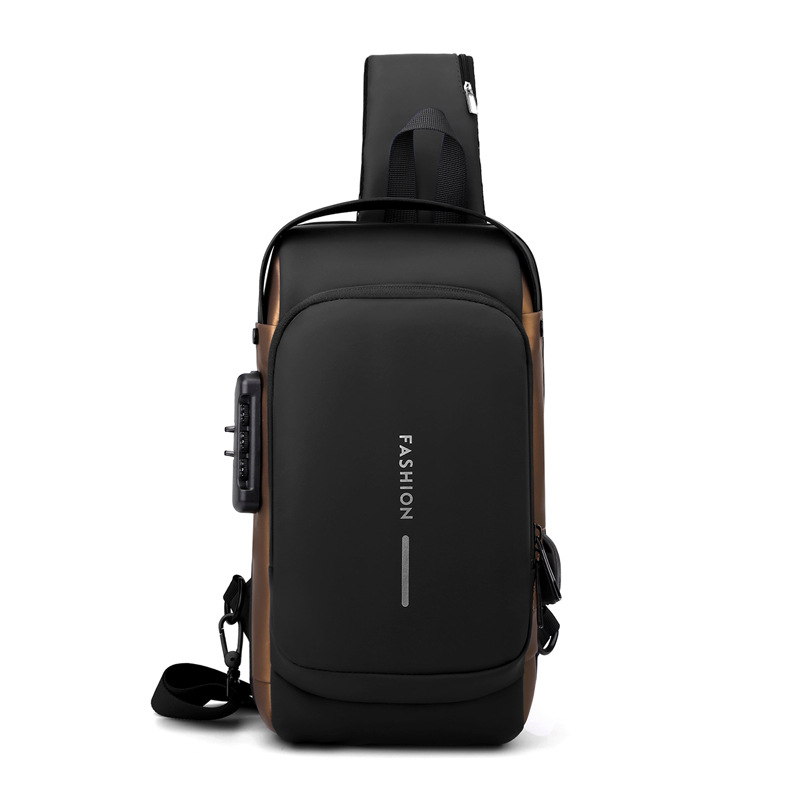 Men's Car Bag Password Anti-theft Chest Bag Men's Bag Shoulder Bag Sports Waist Bag Casual Multifunctional Crossbody Bag