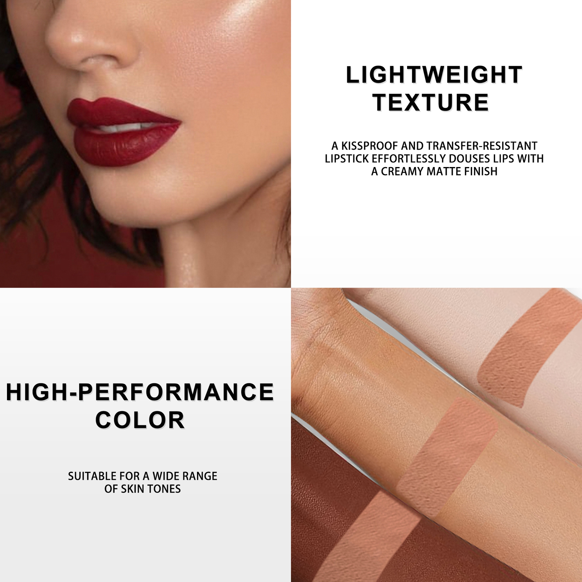 handaiyan Han Dai Ya Ou Mei New Four Times matte lip glaze Velvet Matte Lip gloss non-stick Cup lipstick