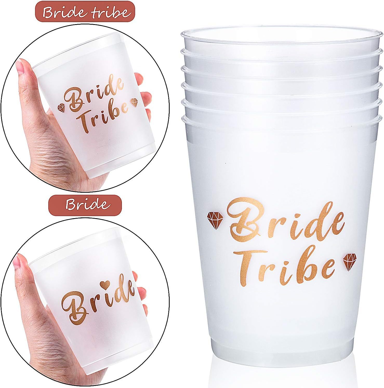 Bachelorette Cup Team Bridal Cup Rose Gold Printing For Wedding Bridal Gifts Engagement Party Decoration
