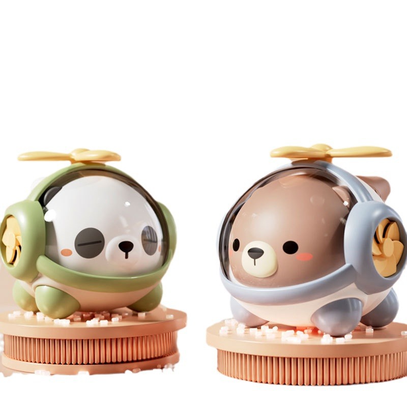 New horn panda helicopter cute cute 0-3 years old baby whistle carousel baby music toy