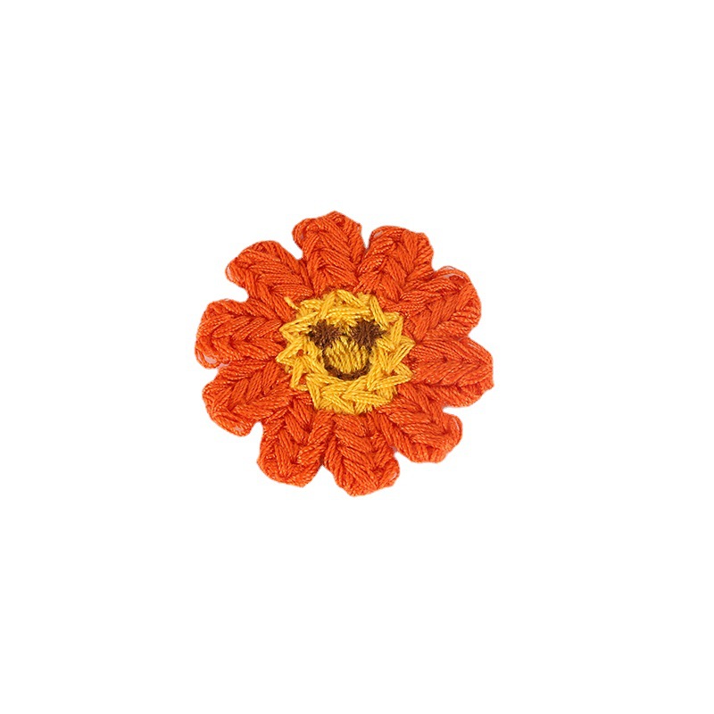 Cute Smiley Expression Plush Hair Accessories diy Flower Cloth Stickers Accessories Daisy Bag Decoration Accessories