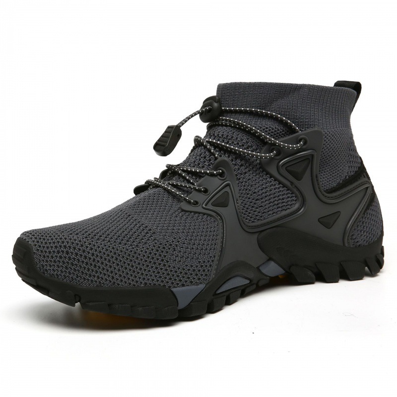 Personalized socks shoes men's shoes large size mesh fly woven solid color sports shoes outdoor hiking lovers running shoes