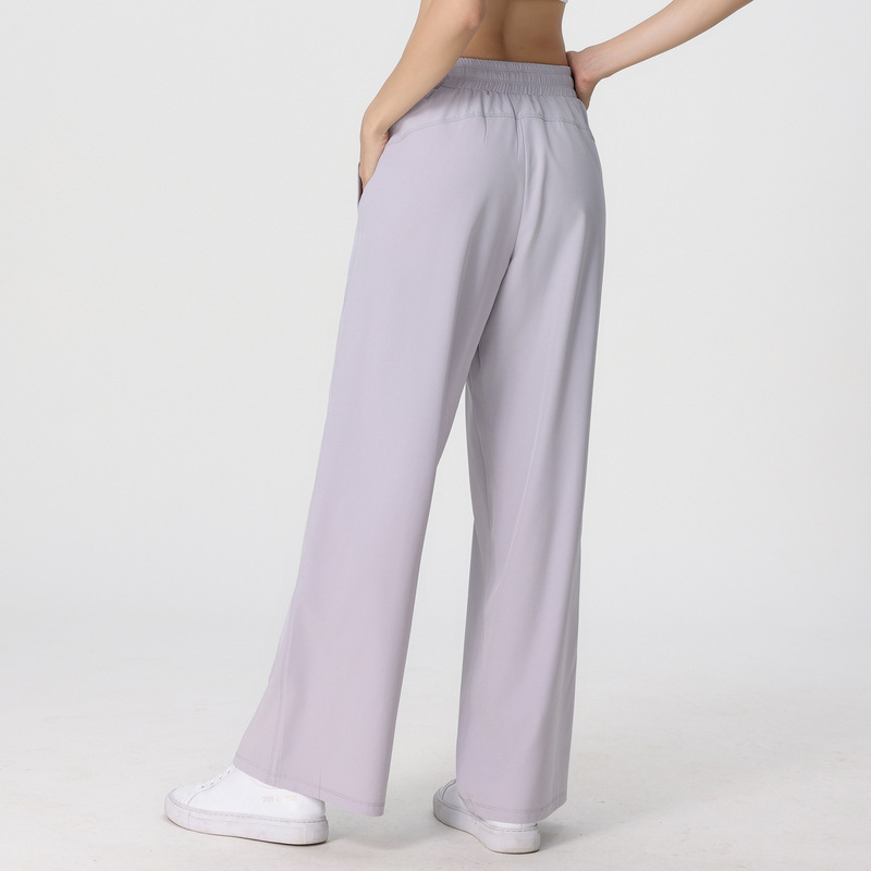 Spring and Autumn yoga pants outer wear loose yoga clothes casual wide-leg pants high waist sports fitness straight pants women's trousers