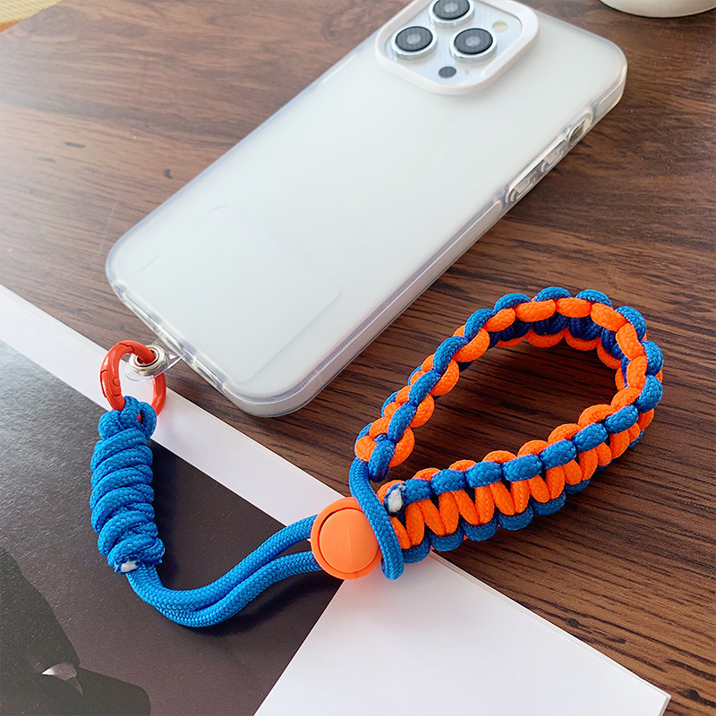 Wrist strap mobile phone lanyard short high-looking woven belt versatile outdoor sports clip strong and durable mobile phone rope