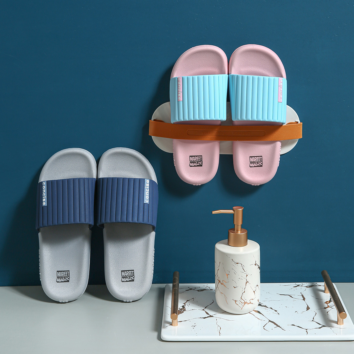 Slip-on Slippers Men's Wholesale Home Thick Bottom Indoor Couple Home Bath Outer Wear Non-slip Slippers Women's Summer