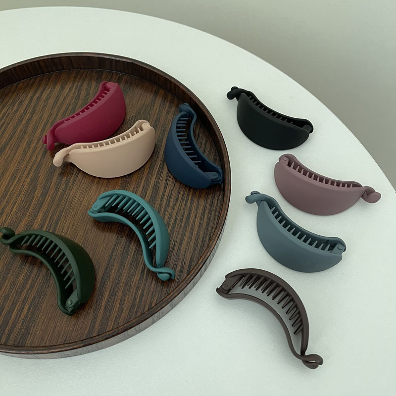 Temperament Mori Stil Torsion Clip Temperament Einfache Haarnadel Frosted Banana Clip Süße Haar Clip Net Rot Pferde Clip Top Clip_voghion.com