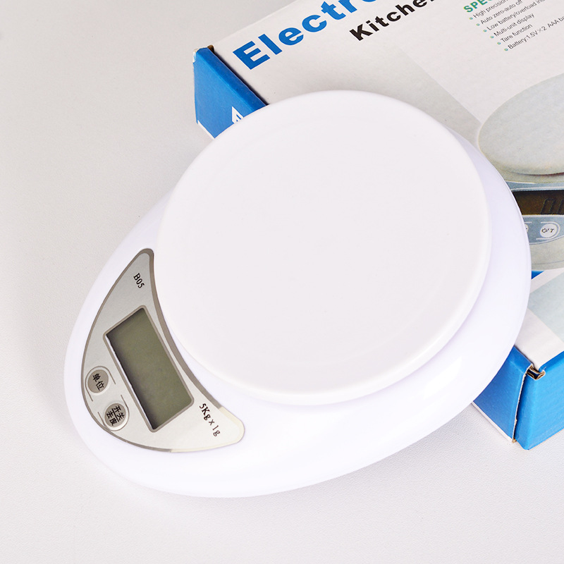 B05 household electronic scale baking electronic food gram scale 1g5kg high precision plate leather kitchen scale scale