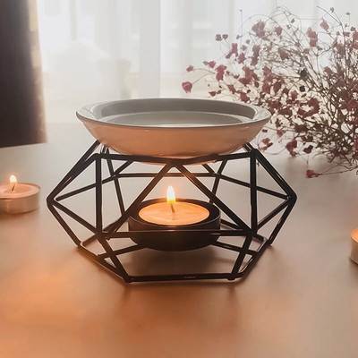 Factory Direct iron aromatherapy Candlestick aromatherapy lamp aromatherapy stove essential oil candle lamp stove cross-border Amazon incense