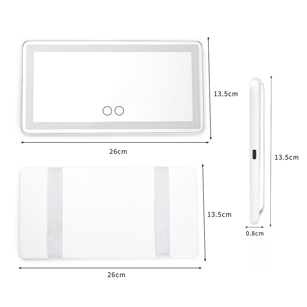 Car sun visor car vanity mirror led touch light car co-driver visor HD makeup mirror vanity mirror