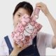 Original ins illustration portable bucket bag handbag hand carrying out snack canvas bag cute out small handbag