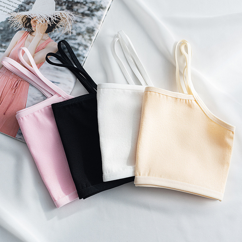 Primary and Middle School Students Developmental Girls' Underwear Cotton Bra Children's Vest Girls' Sling Tube Top Comfortable and Breathable
