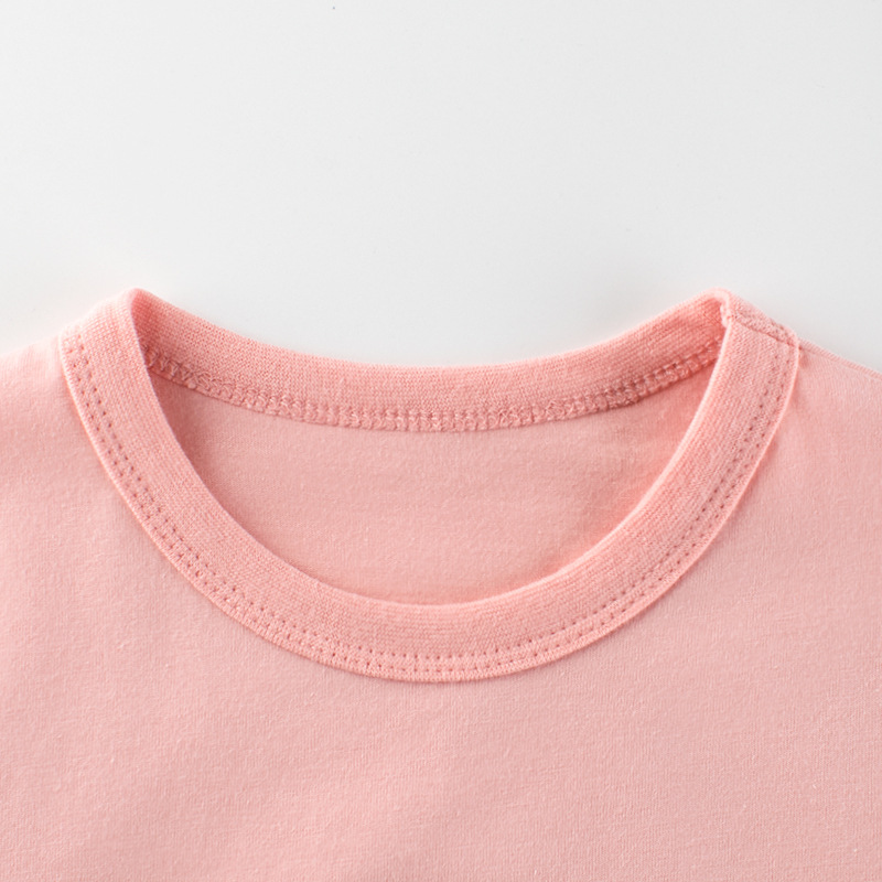 2024 summer cartoon rabbit children's short sleeve T-shirt 27home Korean children's clothing girls jacket a generation of hair