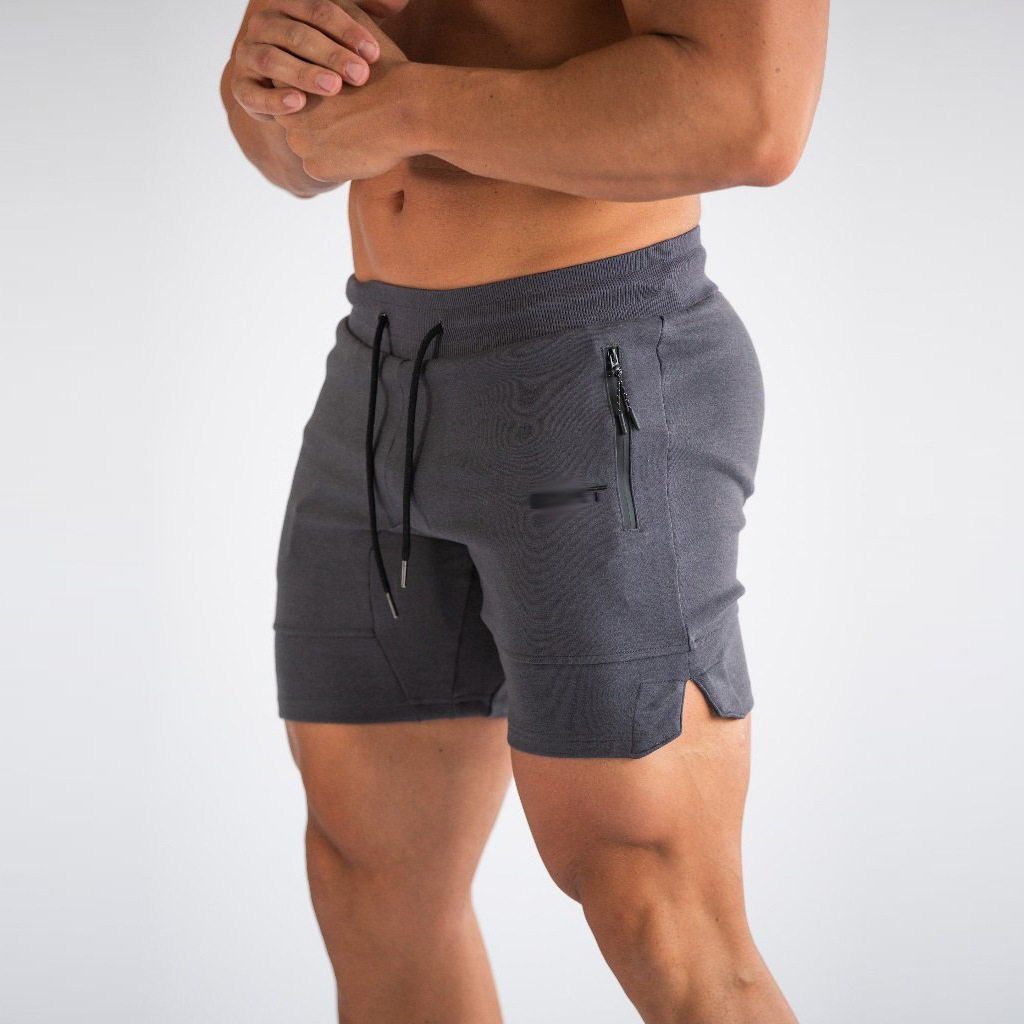 Quick-drying European and American cross-border zipper mesh sports leisure sports men's summer shorts running training pants men's