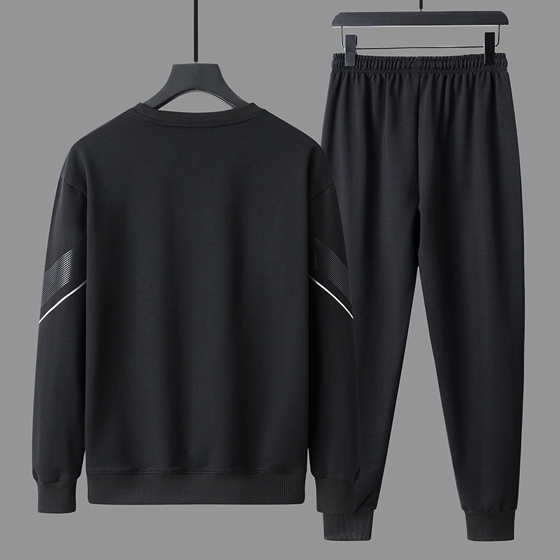 New spring and autumn men's casual sweater suit round neck sweater pants men's fashion brand sportswear two-piece set Wholesale