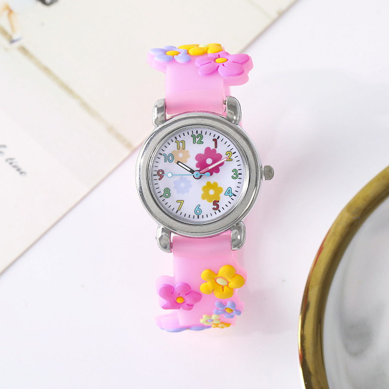 New children's factory direct plastic children's watch small flower multi-color wholesale can be mixed color
