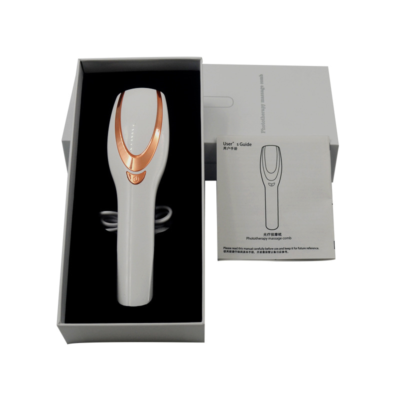 Scalp phototherapy massage comb rechargeable massage comb micro-current import hair care electric comb blue light red light vibration