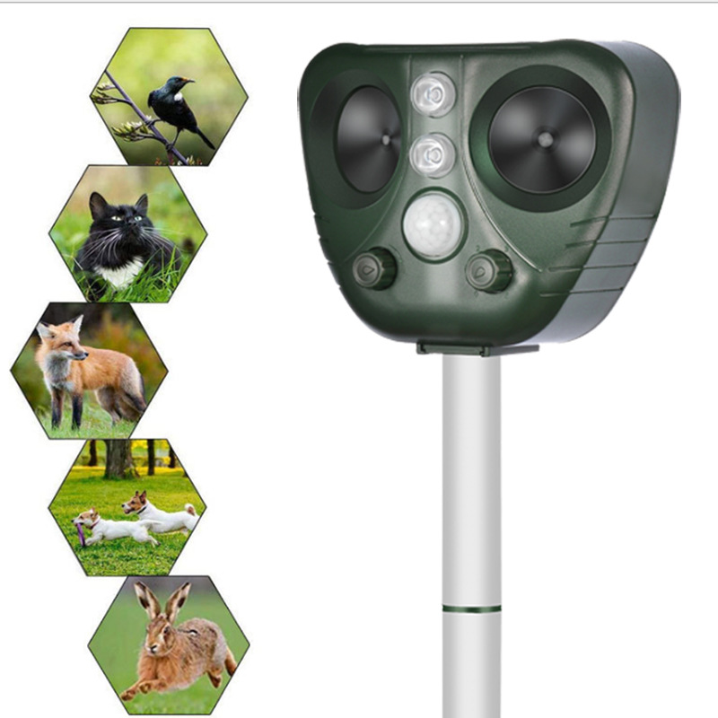 Factory direct new five-gear adjustment outdoor solar ultrasonic rat drive dog drive cat animal drive