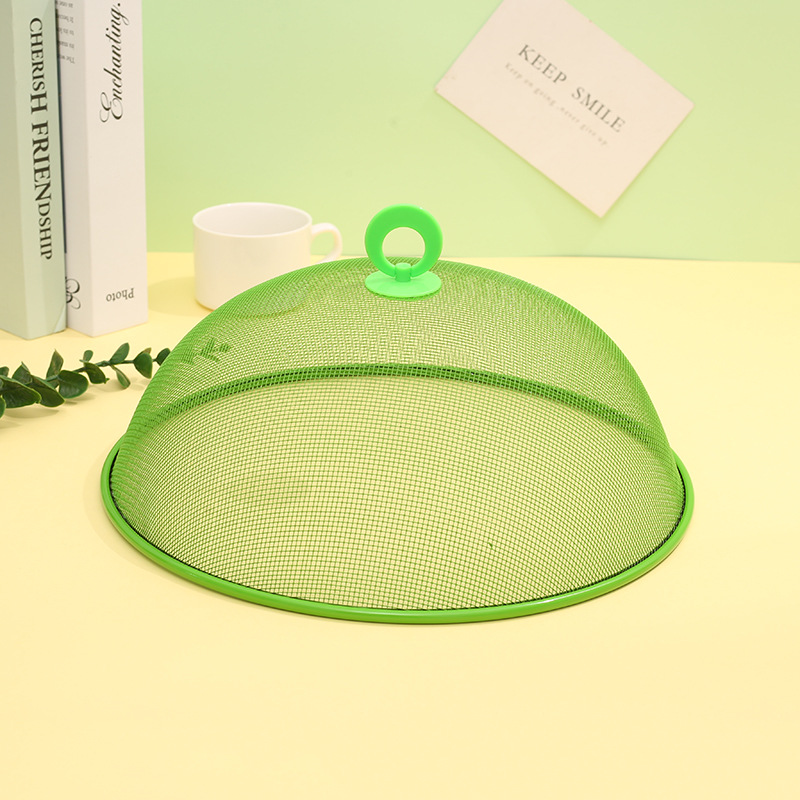 Table food dust-proof and insect-proof vegetable cover round dense hole food cover gift metal basket multi-food cover manufacturers wholesale