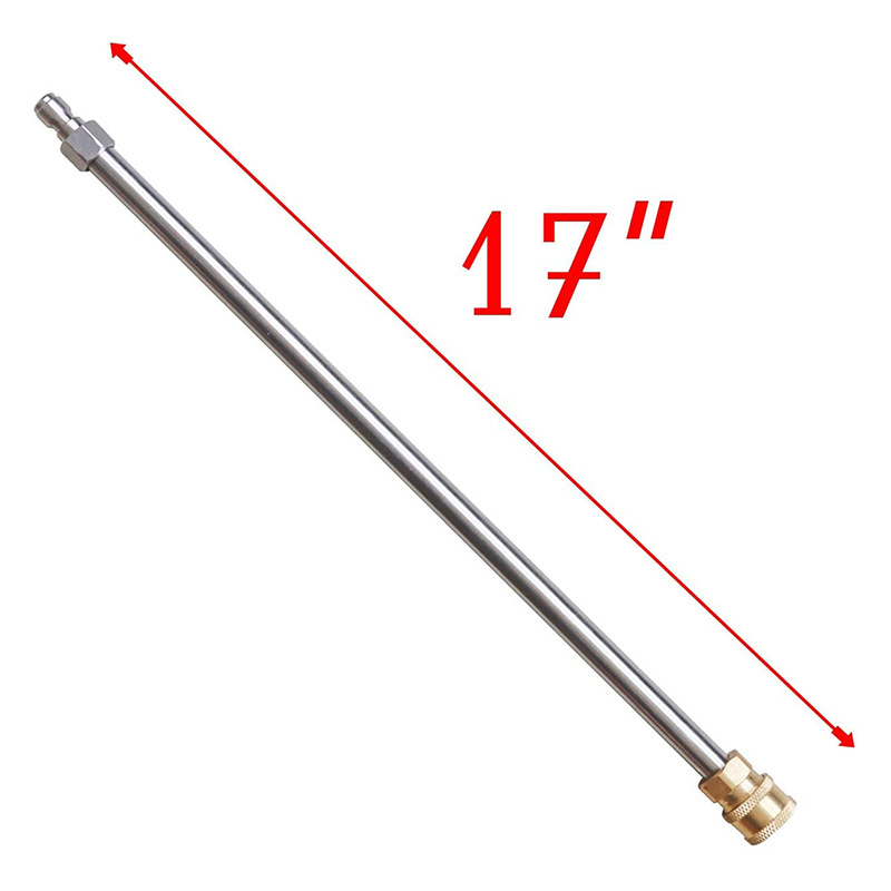 Wholesale high pressure water gun stainless steel extension rod 17 inch extension rod 1/4 quick insert extension rod 5000psi