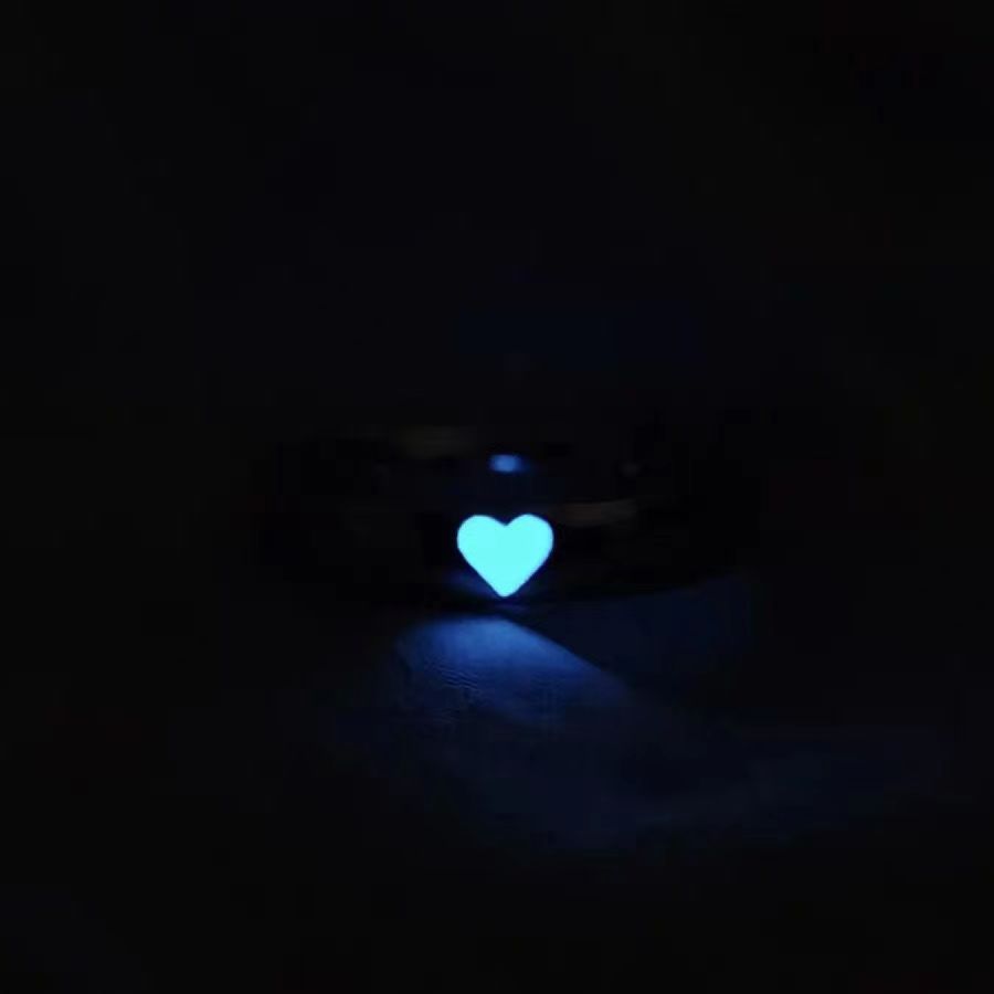 Японское и корейское светящееся кольцо elemexsu Niche Love, регулируемое для живой пары, пара колец для подруги
