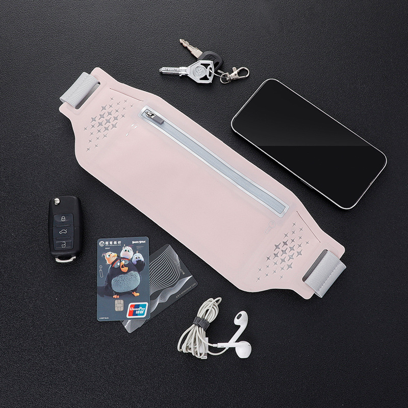 2024 new lightweight sports waist bag men's and women's running mobile phone waist bag ultra-thin invisible waterproof mobile phone waist bag in stock