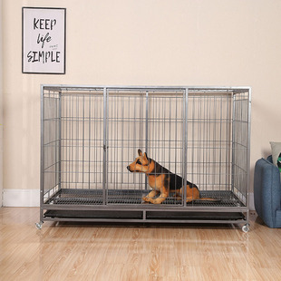 Factory wholesale New pulley pet cage 160*94 * 110cm large reinforced stainless steel square tube practical dog cage