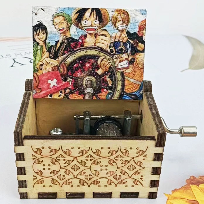 Cross-border supply One Piece wooden hand-cranked music box wooden crafts music box classical carving own factory