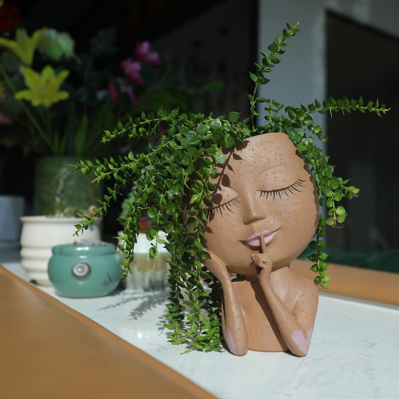 クロスボーダーブーイングガール樹脂植木鉢北欧風緑植花多肉ベランダ盆栽飾り置物卸|undefined
