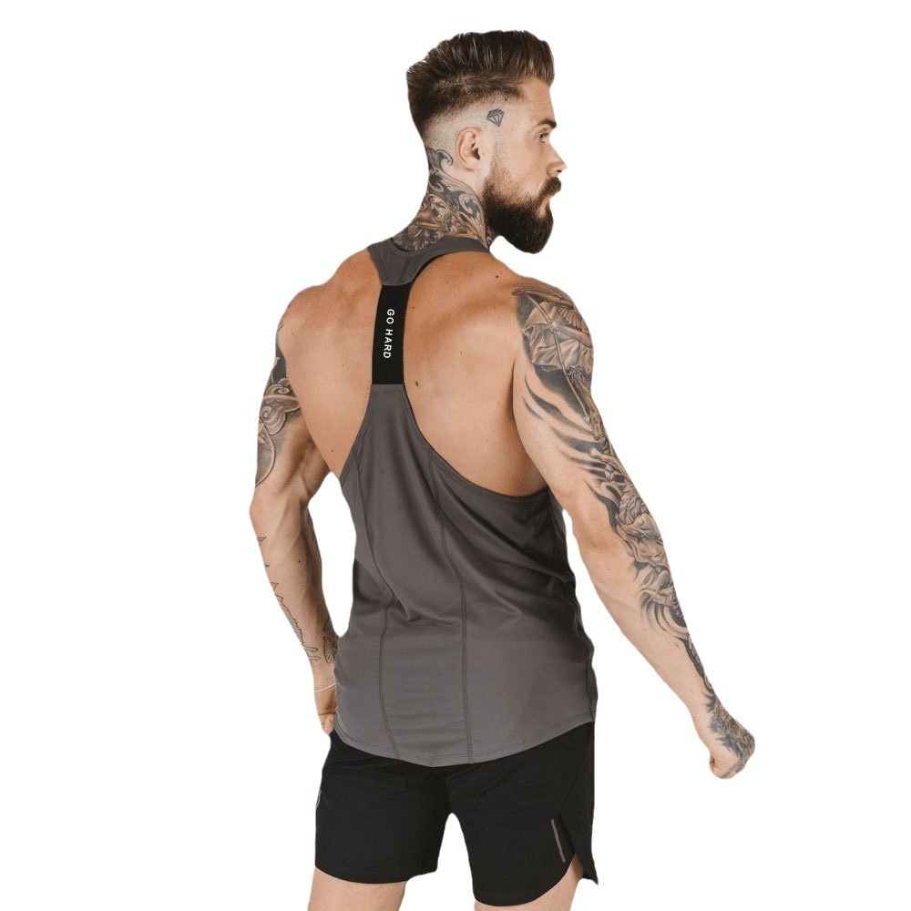 Men's Vest Summer Sports Fitness Leisure Blank Quick-drying Light Plate No Logo Stitching Elastic Vest AliExpress