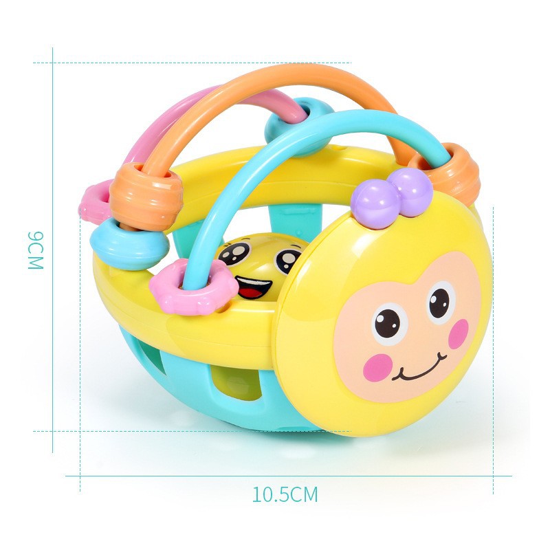 Cross-border infant ball toy bee ball can bite and grasp 0 to 1 year old molar bell ball baby hand bell bed bell