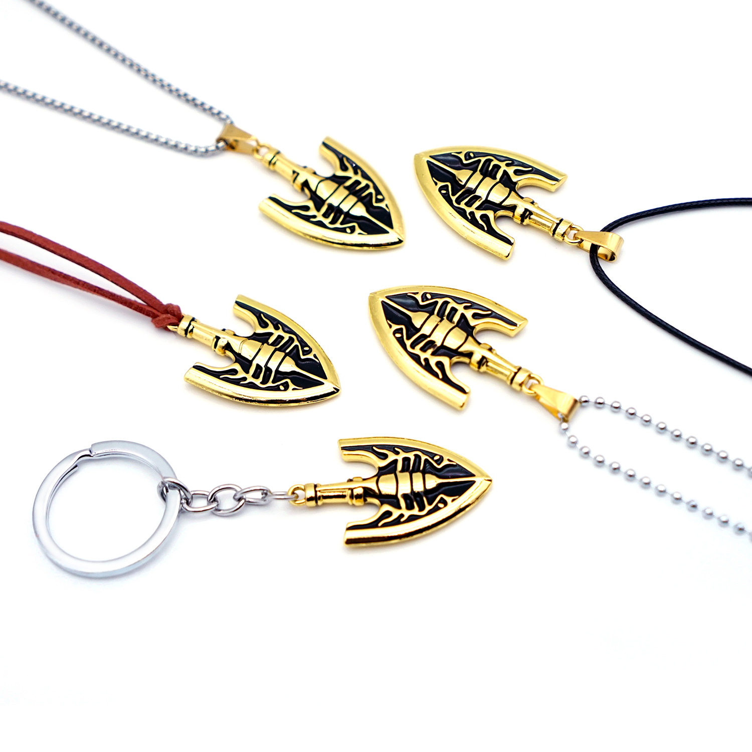 JOJO's Bizarre Adventure Stone Sea Stand Awakening Golden Arrow Insect Arrow Necklace Keychain Pendant Necklace