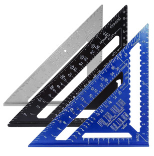 7 inch 12 inch metric inch triangle ruler woodworking 90 degree aluminum alloy large straight angle ruler measuring angle ruler