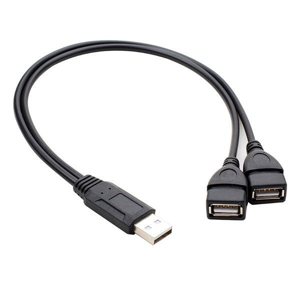 Source manufacturers wholesale usb2.0 male-to-female one-to-two extension cord USB computer one-to-two power splitter