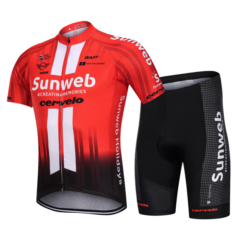 Cycling jersey short sleeve suit men's summer quick-drying breathable wicking bicycle road mountain bike cycling wholesale