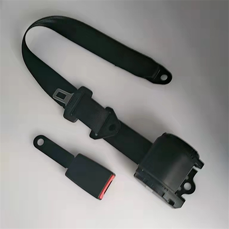 Automatic self-locking ordinary three-point car seat belt driver's seat auxiliary seat rear seat belt assembly