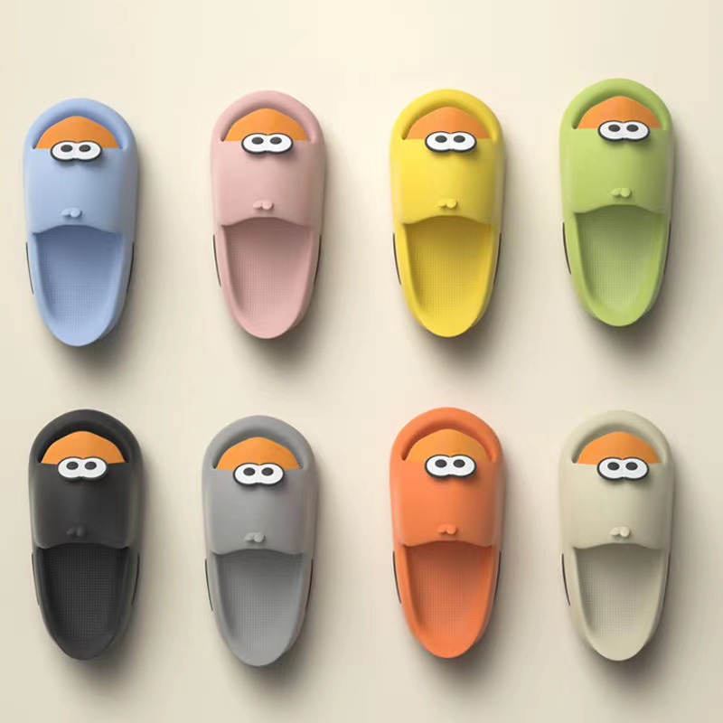 Feeling Slippers Women's Summer Wear Home Indoor Parent-Child Creative Cute Duckling Bathroom Thick Slippers Men's Slippers