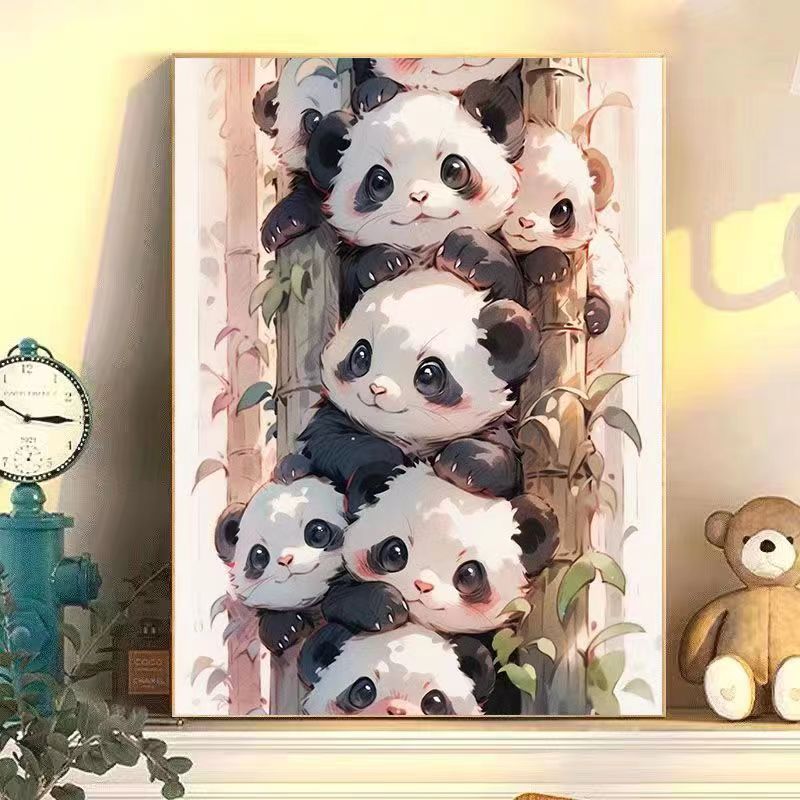 Adorable Cat Digital Oil Painting DIY Coloring Kit, Healing Color Painting Gift for Kids, Sister-in-Law Gift, Decorative Filling