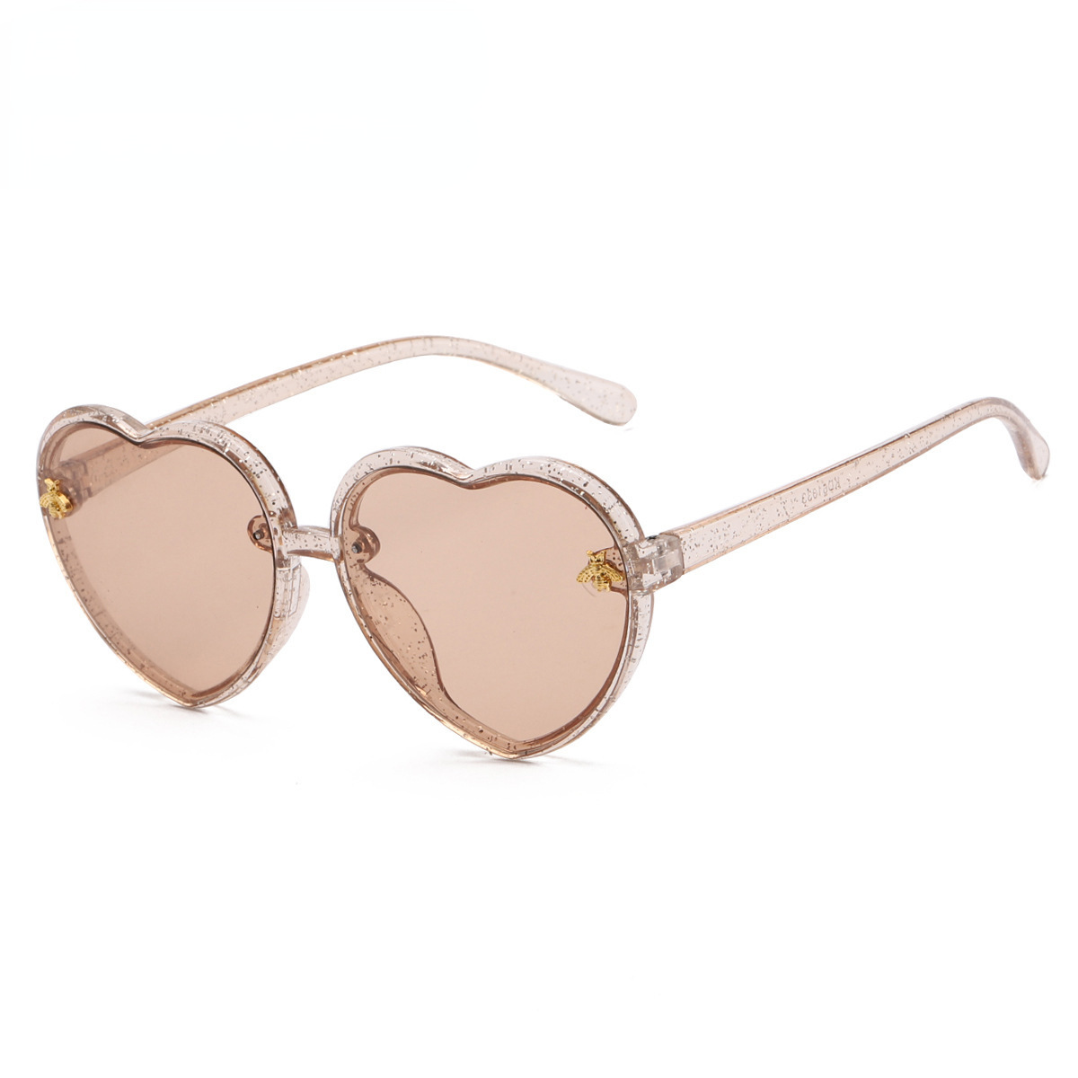 2023 new Korean style retro love frame little bee personalized children's sunglasses fashion children's sunglasses