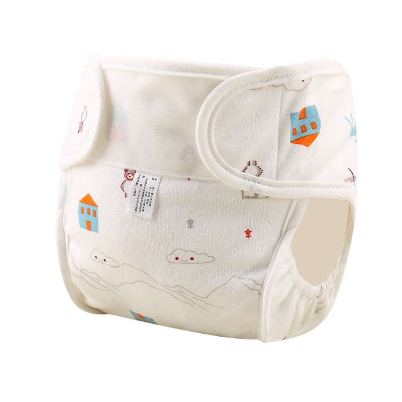 New ins Pure Cotton Three-Dimensional Anti-Side Leakage Training Pants Baby Cloth Diaper Pants Baby Diaper Pants Newborn Diaper Pants
