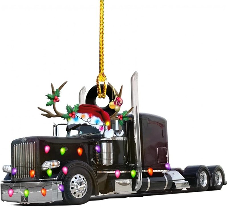 クリスマスツリー装飾トラック蒸気船ショベル消防車ジープ吊りペンダントクリスマスパーティープレゼント|undefined