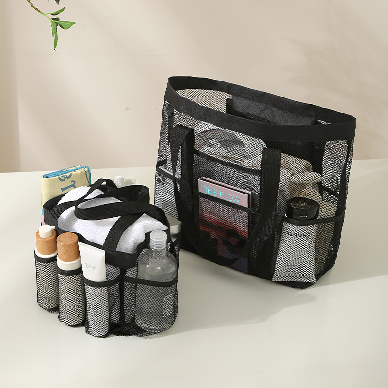Beach bag large capacity mesh toy storage bag multi-functional travel portable swimsuit hollow storage bag wholesale