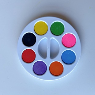 Taizhou Zhihua factory wholesale 8-color solid gouache paint powder cake suit solid watercolor disc with brush