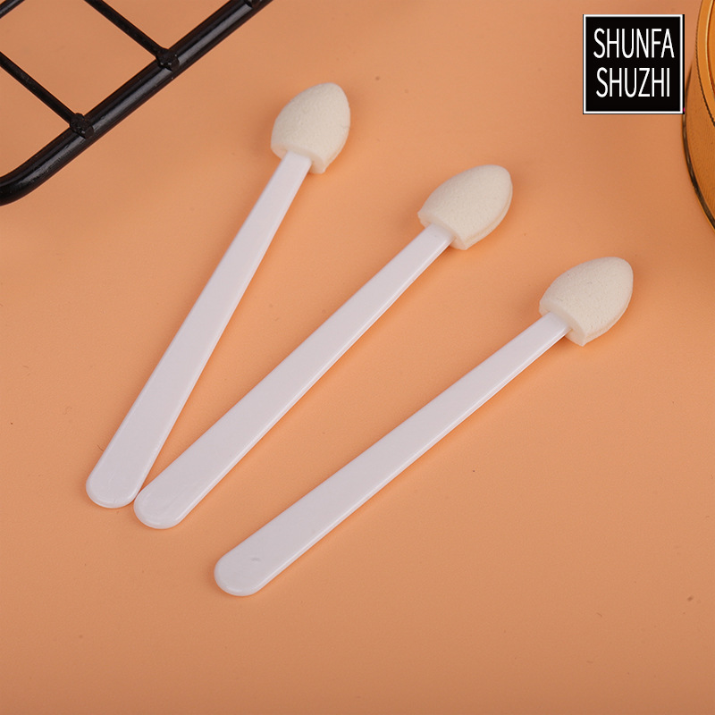 3.3-7cm disposable eye shadow brush portable eye makeup brush plastic handle sponge head makeup makeup tools