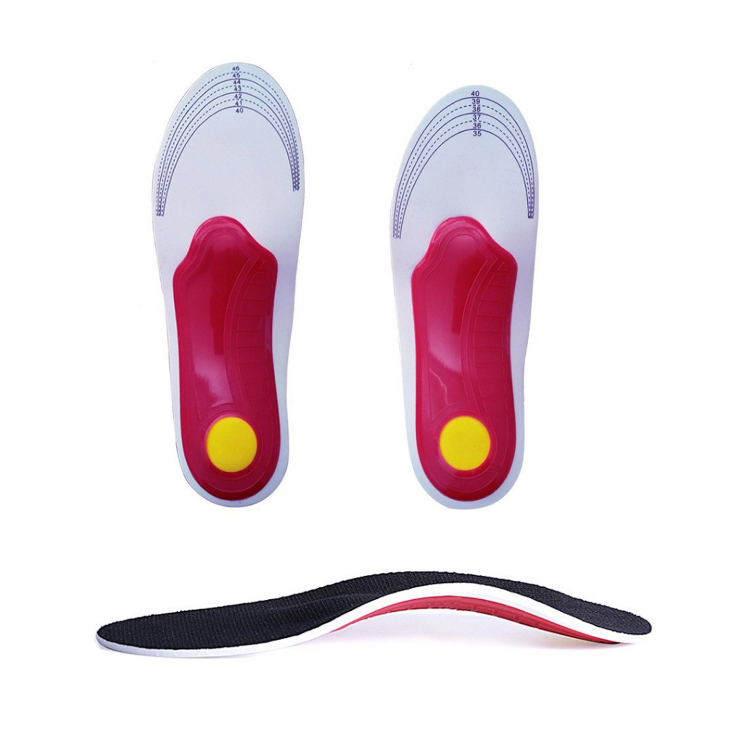 Flat Foot Correction Insoles Arch Correction Insoles Men's and Women's EVA Insoles Internal and External Eight Correcting Feet