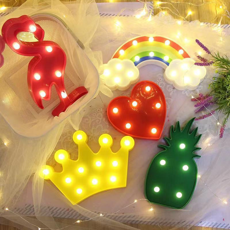 INS Flamingo modeling light children's room bedroom bedside remote control Night Light led Christmas tree holiday modeling light