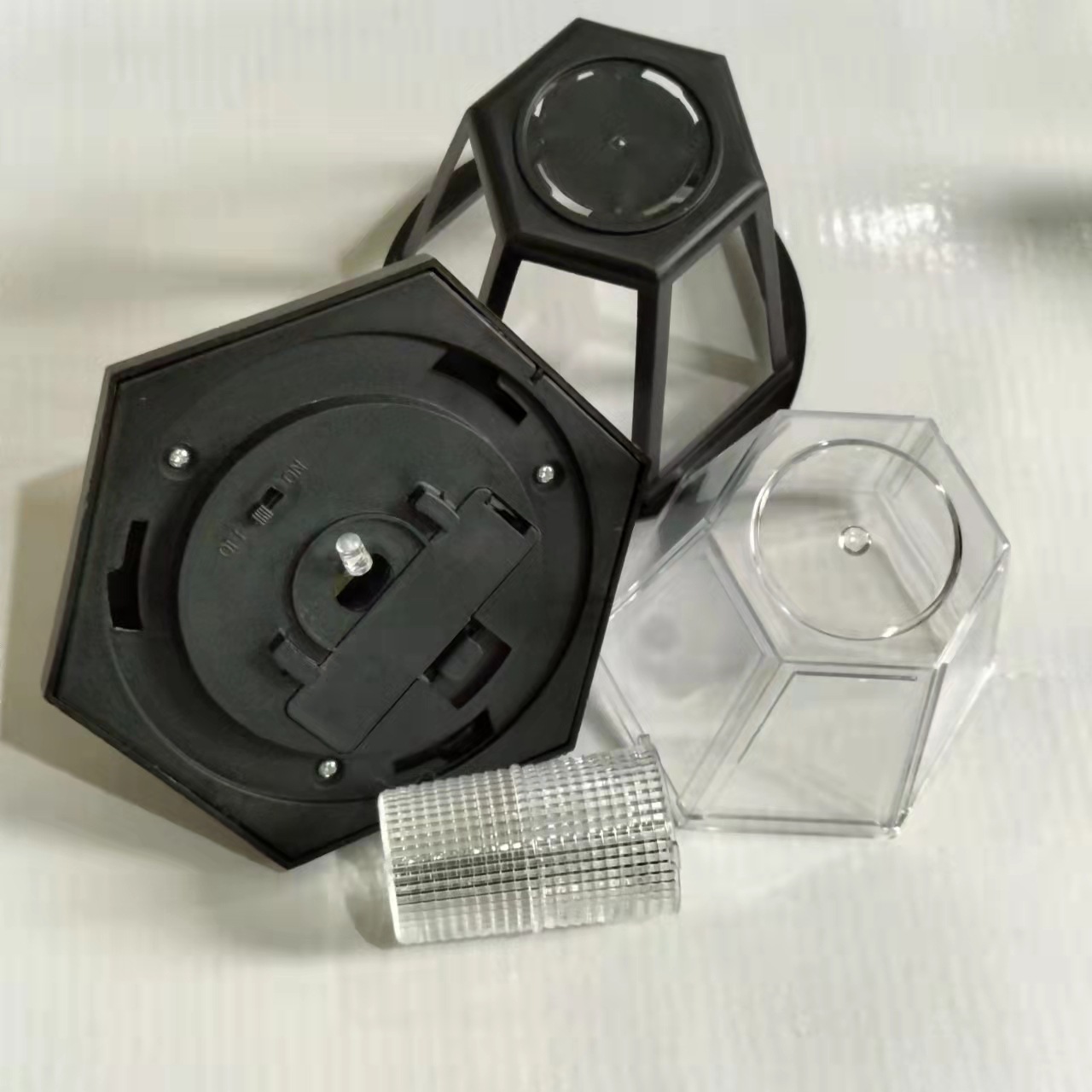 E-commerce cross-border solar hexagonal wall lamp outdoor waterproof courtyard villa hexagonal court lighting wall lamp