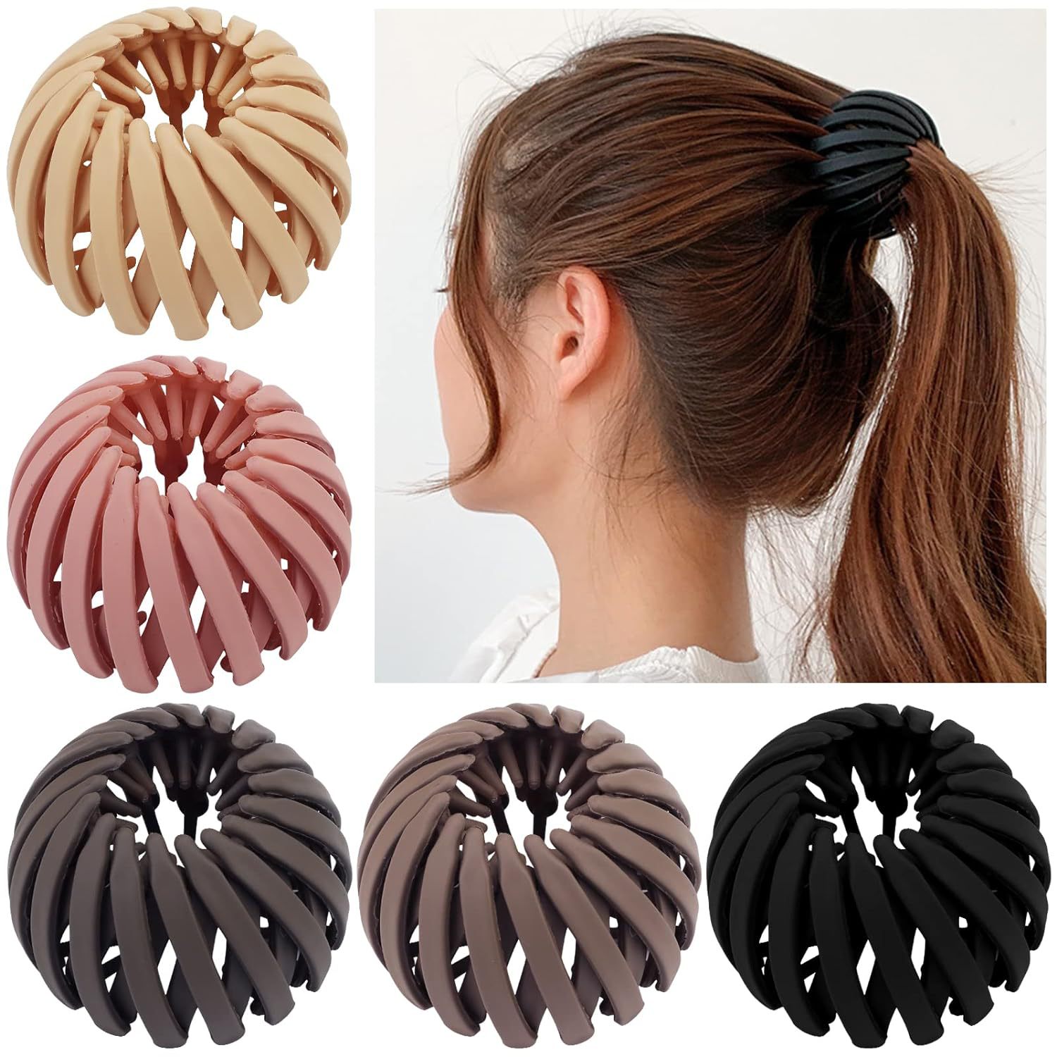 Korean Frosted Lazy Bird's Nest Curler Flower Bud Ball Head Hairpin Female Temperament Horsetail Buckle Cyber Celebrity Grab Clip Headwear
