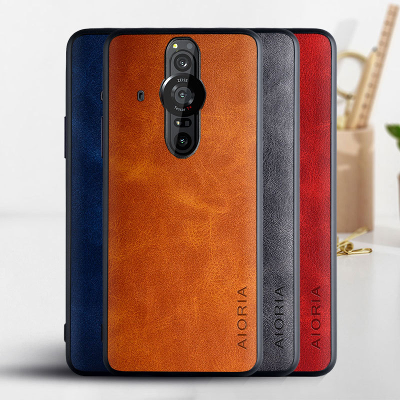 適用於【Sony】XPeria Pro i 手機保護套簡約雙色牛油果皮手機殼